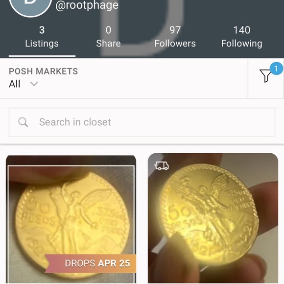 1821 to 1921 stamped gold 50 Pesos coin in mint condition. - Picture 4 of 5